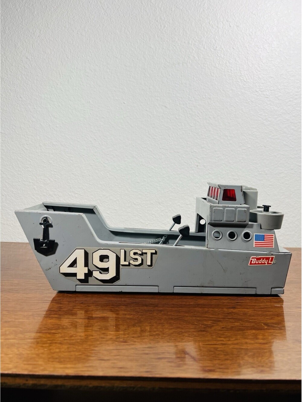 Vintage 1960's Buddy L 49 LST WWII Navy Landing Ship pressed steel Excellent